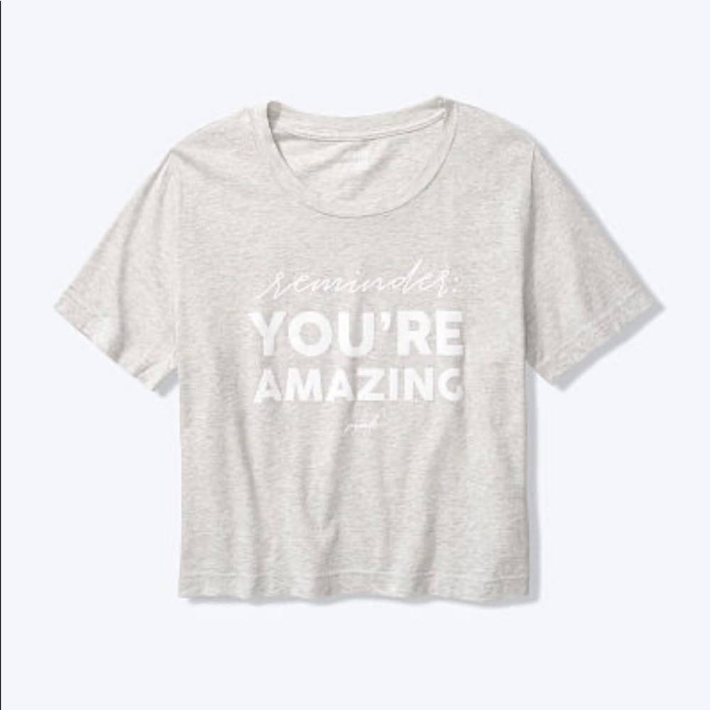 VS Grey Women’s Day Inspirational Cropped Tee NWT